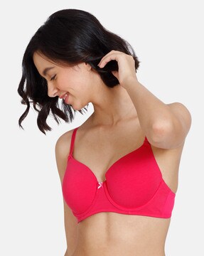 Zivame Red Cotton T-Shirt Bra