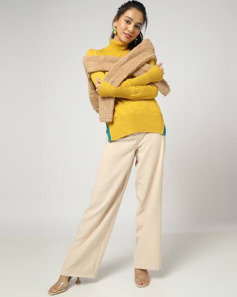 SAM Women Ribbed Turtleneck Pullover