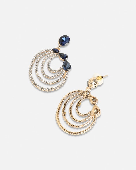 Buy Mint & Oak Navy Blue Enamel Leaves Hoops Earrings Set for Women &  Girls,Catchy Color,Nickel Free and Lead Free Skin Friendly Alloy Material  with Polished Look at Amazon.in