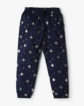 Girls navy blue jogging bottoms hot sale