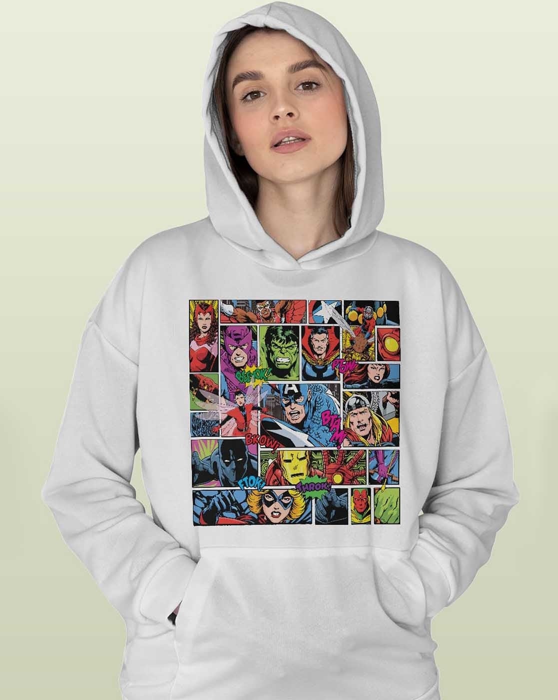 Avengers white outlet hoodie