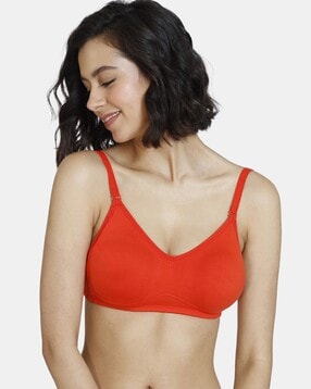 Zivame Red Cotton T-Shirt Bra