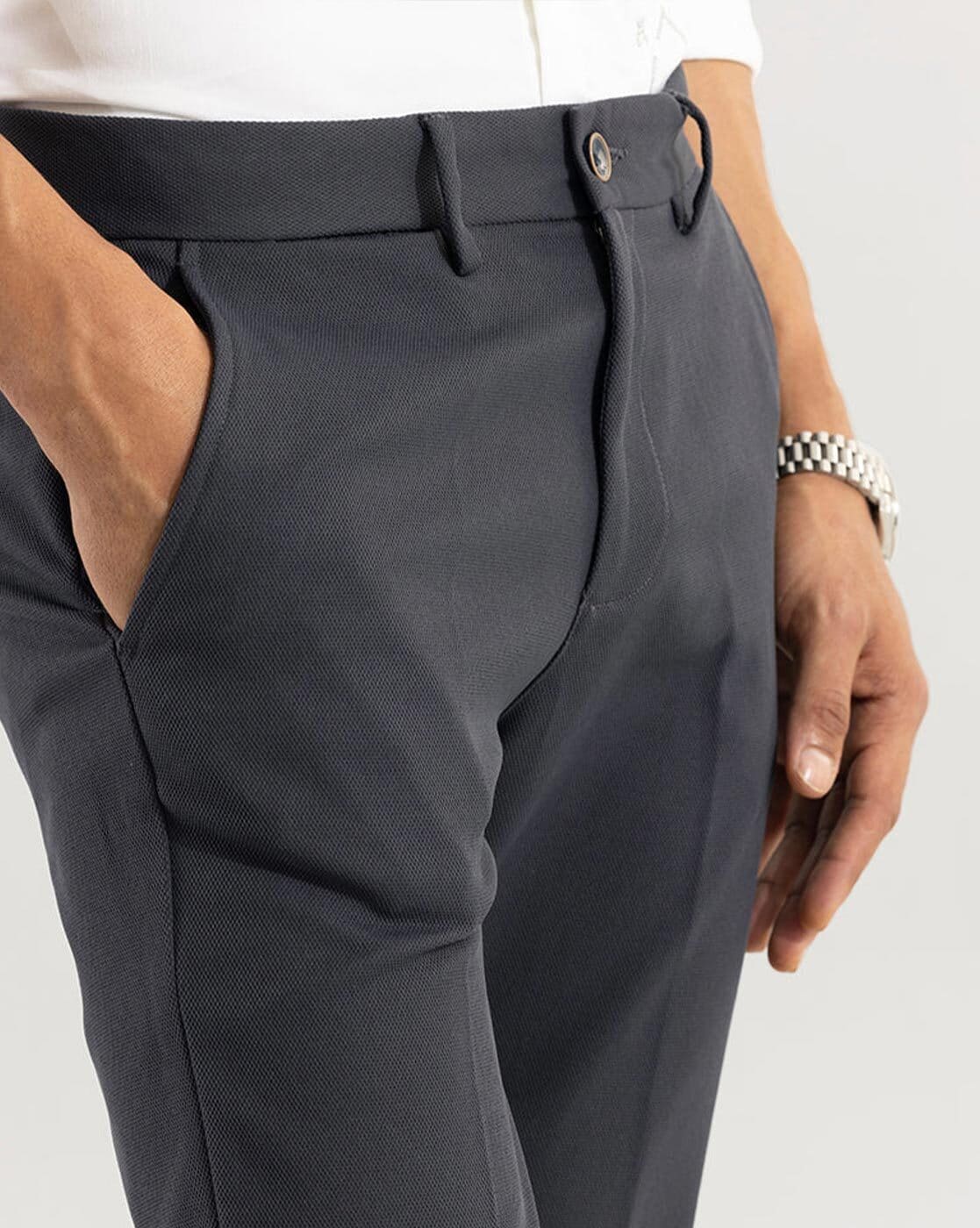 Buy Grey Trousers & Pants for Men by SNITCH Online