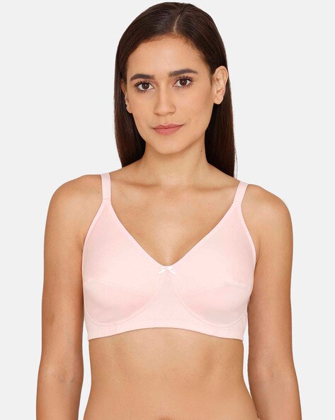 Buy Floret Double Layered Non Wired 3/4Th Coverage T-Shirt Bra - Pink Nude  at Rs.658 online