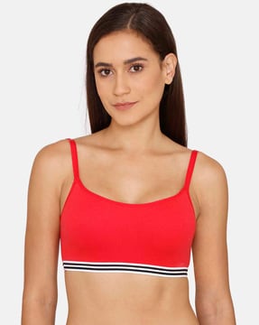 Buy Zivame True Curv Double Layered Non Wired Full Coverage Minimiser Bra -  Red Online