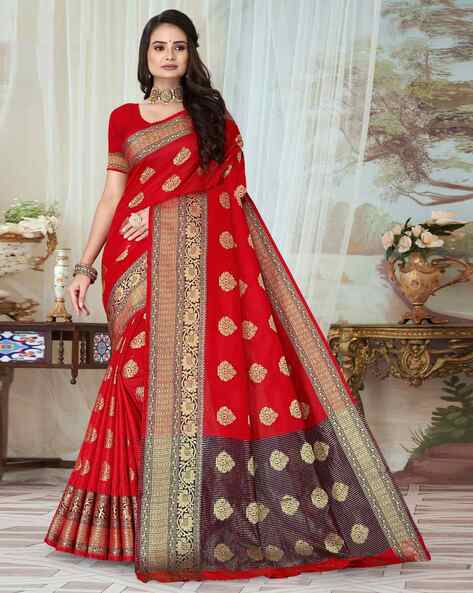 Buy SETUMAALIK Women Beautiful Banarasi Soft Silk Saree With Elegant Border  Online at Best Prices in India - JioMart.