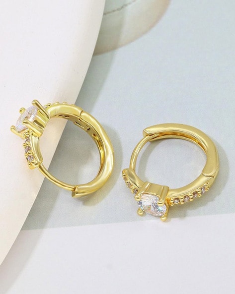 Buy Unique Square Diamond Hoop Earrings for Women in India