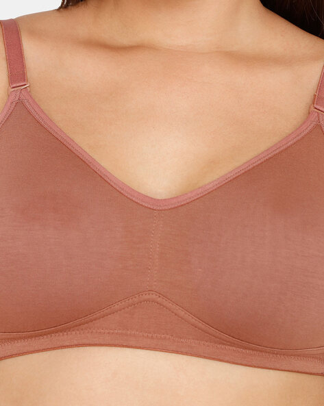 Zivame Brown Full Coverage Double Layered Bra