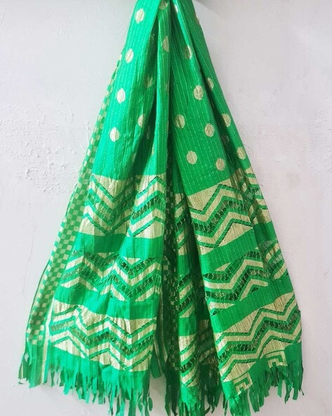 Women Printed Dupatta with Tassles Price in India