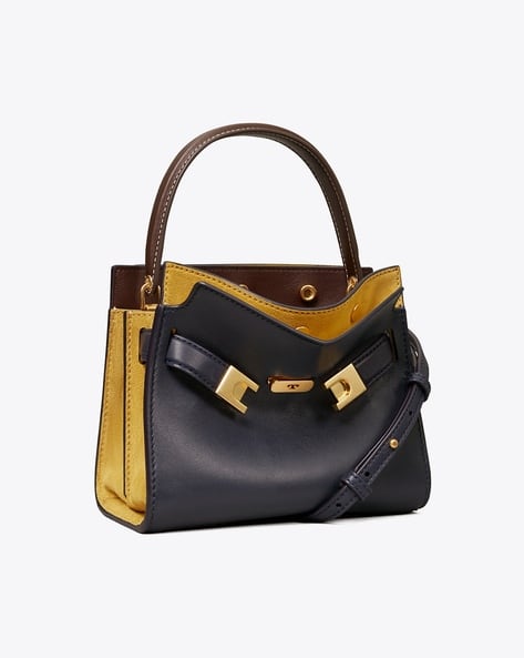 Buy Tory Burch Lee Radziwill Petite Double Bag Navy Blue Color