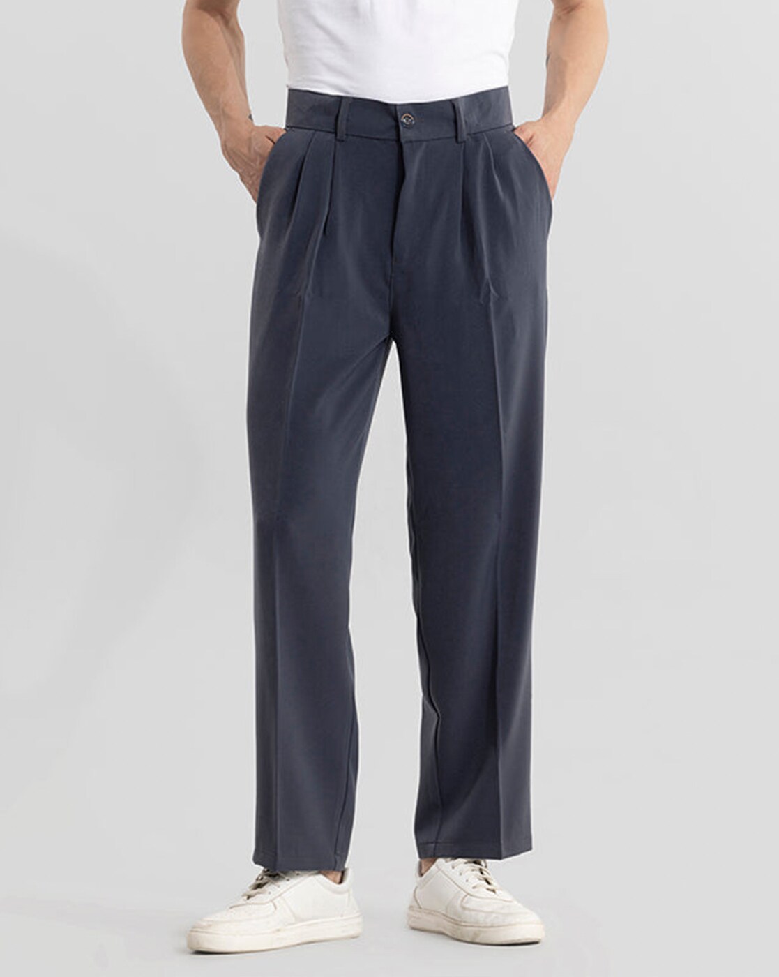 Buy Grey Trousers & Pants for Men by SNITCH Online