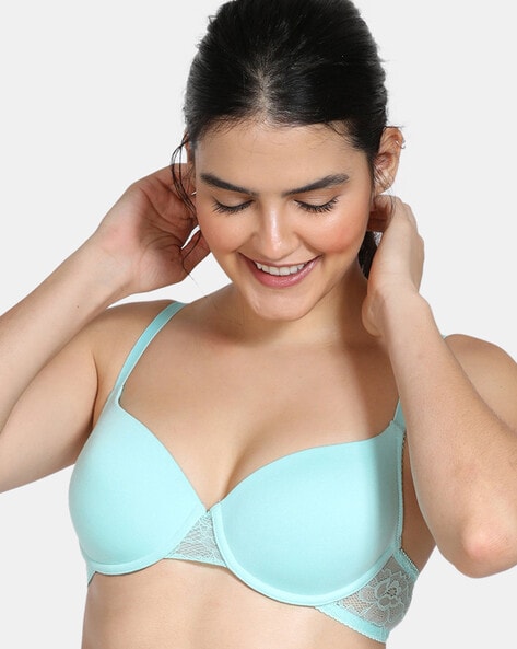 Buy Zivame Glitter Straps Padded Wired 3/4th Coverage T-Shirt Bra - Blue at  Rs.398 online, Bra online