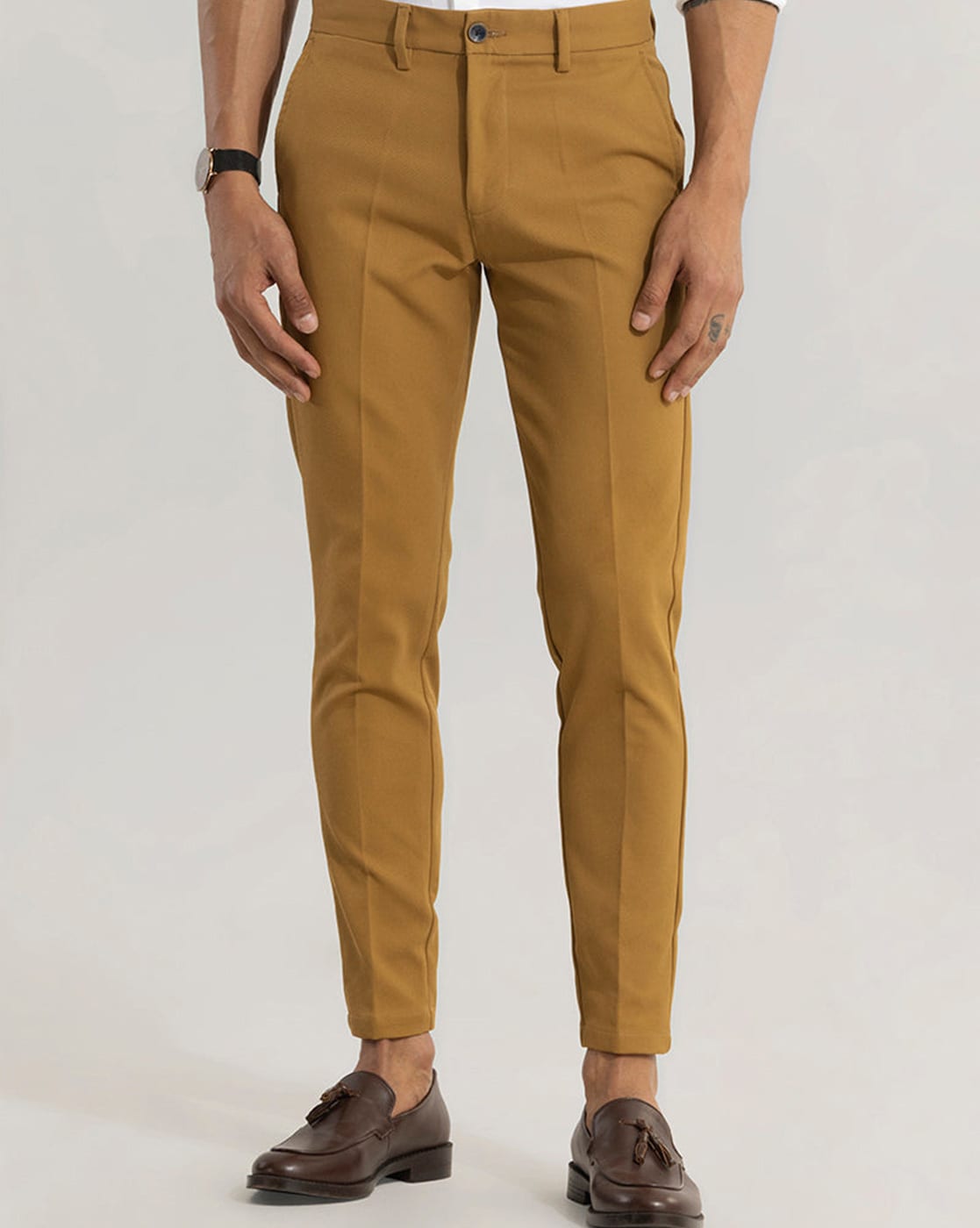 Canali | Brown Tropical Wool Single Pleat Trousers – Baltzar