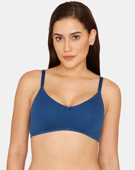 Buy Zivame Basics Double Layered Non Wired 3/4th Coverage T-Shirt Bra -  White at Rs.749 online