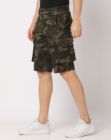 Mens cargo store shorts camouflage