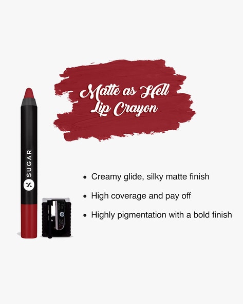  SUGAR Cosmetics Matte As Hell Crayon Lipstick10