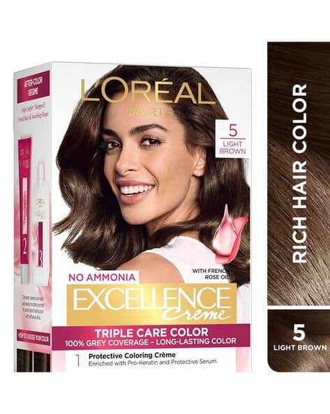 L'Oreal Paris Excellence Creme Hair Color - 5 Light Brown Natural Brown