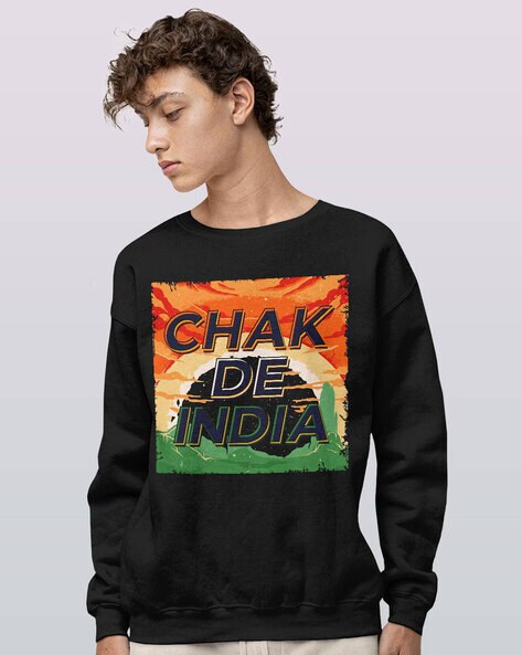 Black Graphic Sweatshirt - Buy Black Graphic Sweatshirt online in India