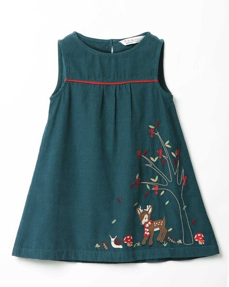 Beebay Girls Embroidered A-Line Dress