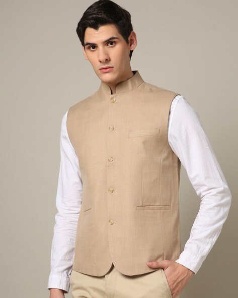 Buy Khaki 3-Piece Ethnic Suit for Men by INDIAN TERRAIN Online | Ajio.com