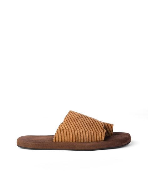 Mens best sale tan slides