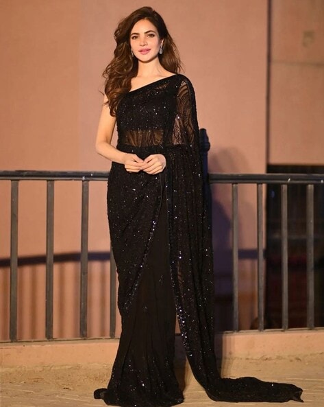 Women Embellished Georgette Saree 