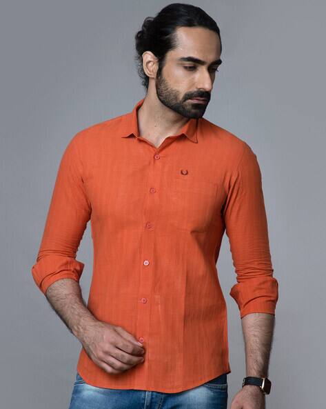 Buy Orange Shirts for Men by Trybest Online