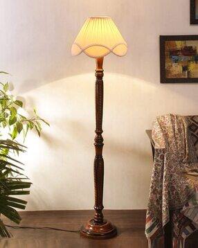 devansh Vintage Cotton Wooden Floor Lamp-picture-29