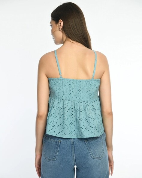 Buy Blue Tops for Women by PRETILLY Online