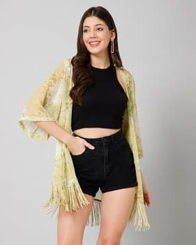 purys Floral Print Front-Open Shrug-picture-40