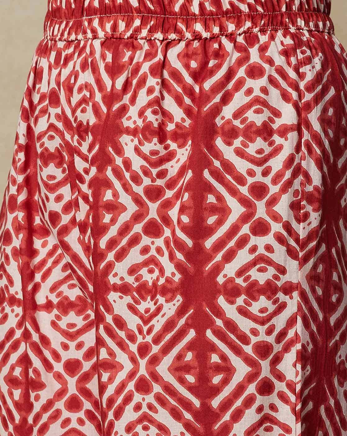 Indian Ikat Print Pattu Pavada | Ikat Silk Skirts And Top | The Nesavu –  The Nesavu
