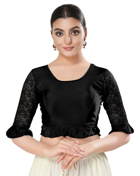 Buy Black Blouses for Women by SALWAR STUDIO Online