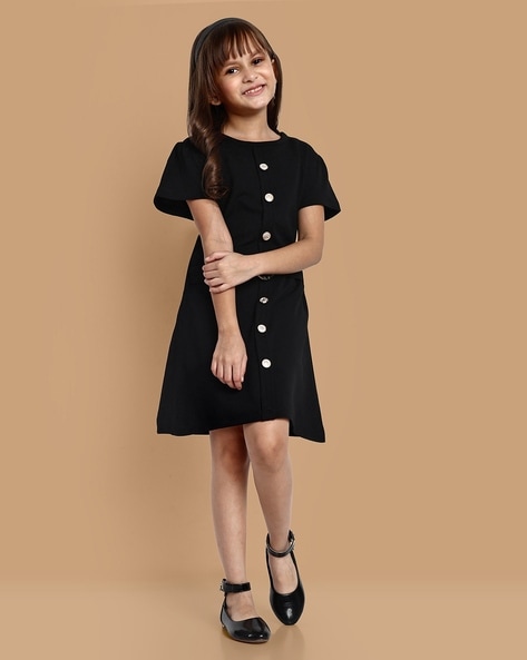 Buy Global Desi Girl Blue Solid Dress With Rope Belt for Girls Clothing  Online @ Tata CLiQ