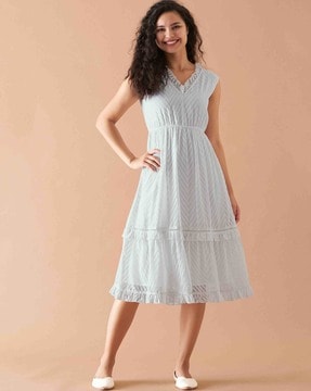 White colour discount short frock
