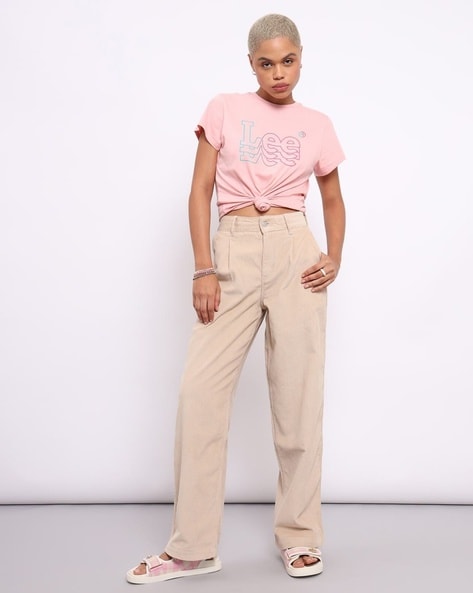 Buy LEE COOPER Solid Super Skinny Fit Cotton and Polyester Womens Casual  Wear Trousers | Shoppers Stop