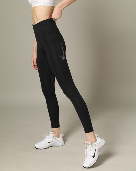 Buy Nike Women Grey Solid Tight Fit FAST Dri FIT Running Tights