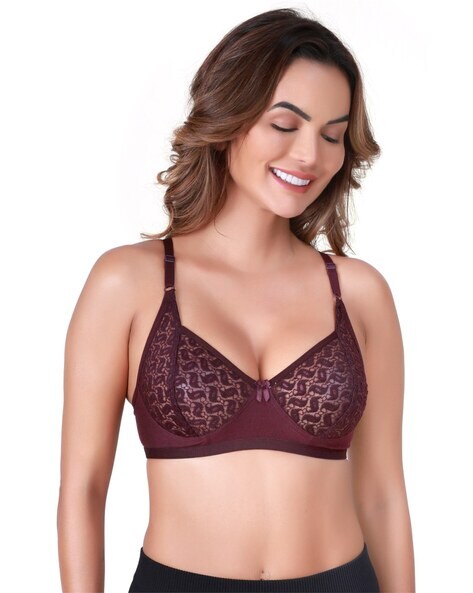 SK Dreams by Maroon Women's Long Lasting T Shirt Bra – Non-Wired and Non-Padded  and High Coverage - Maroon Clothing