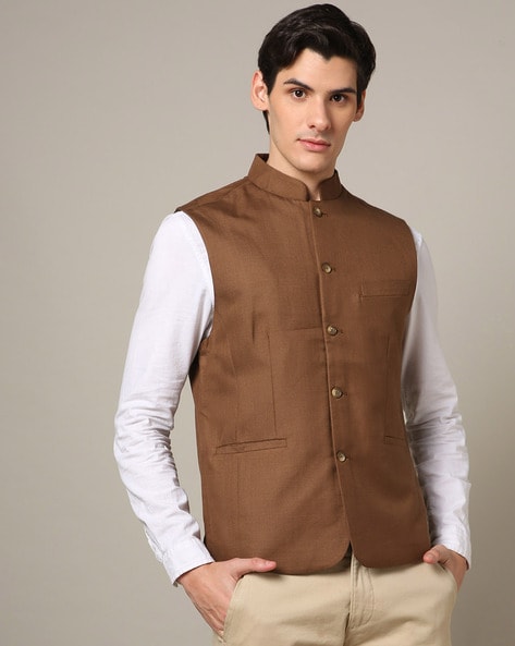 Indian Terrain Men Off White Casual Nehru Jacket(_8907755985823_Off  White_Medium_) : Amazon.in: Clothing & Accessories