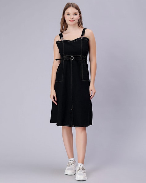 Women's dress with pockets Zoe, oversized loose fit, mustard | jozanek.com