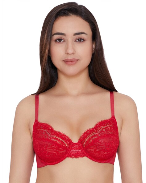 Lace Non-Padded Bra with Adjustable Straps