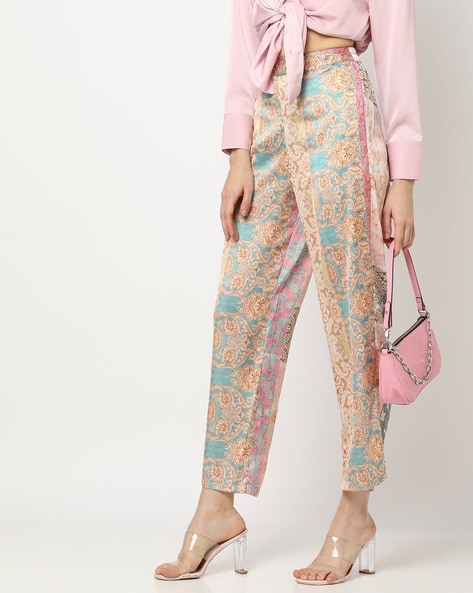 PANTS WITH FABRIC-COVERED BELT - Ecru | ZARA United States