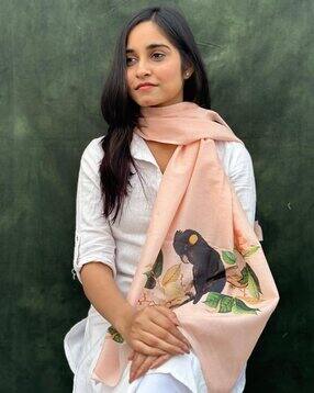 buta buti Parrot Print Women Stole-picture-37