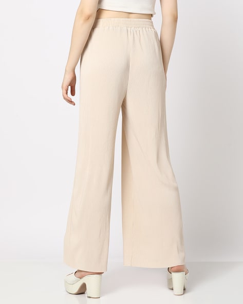 Buy Cream Trousers & Pants for Women by Fig Online