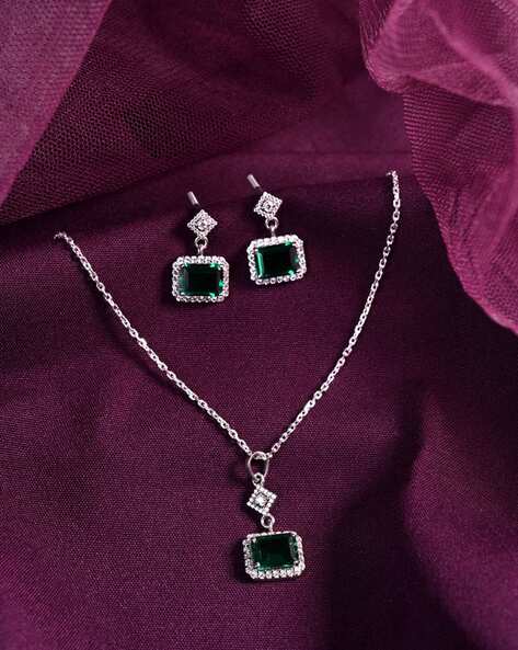 92.50 Party Wear 32.6gm Ladies Sterling Silver Necklace Set, Size:  Adjustable at Rs 4890/set in Delhi