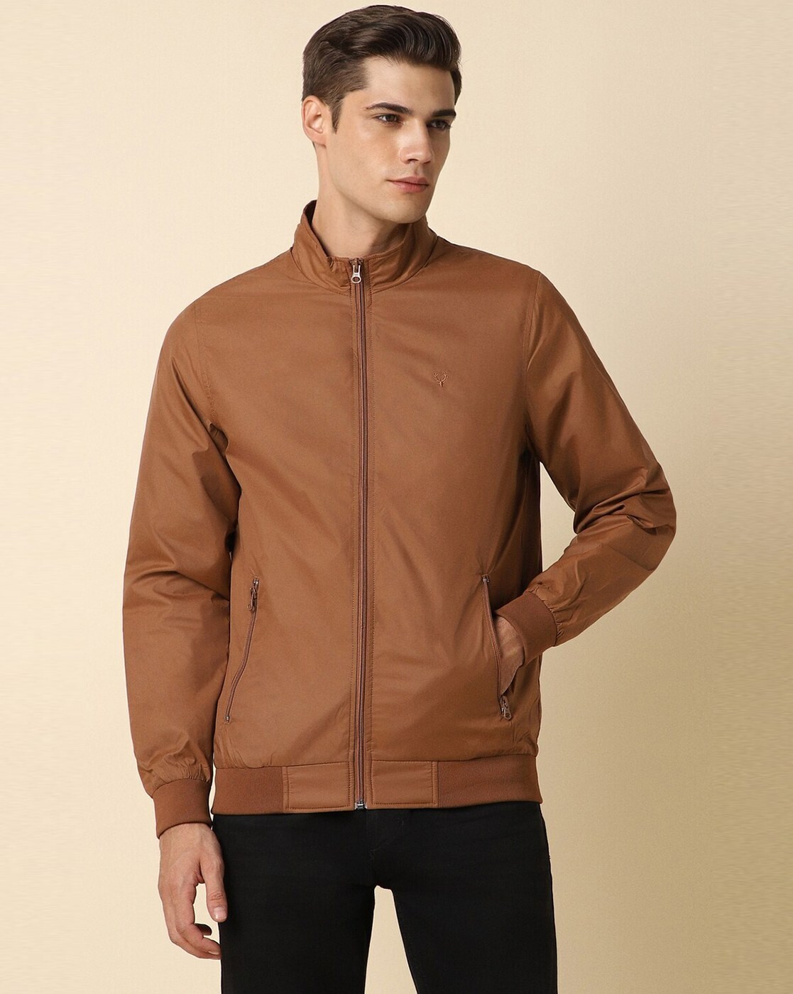 Drake Brown Bomber Jacket With Logo | William Jacket