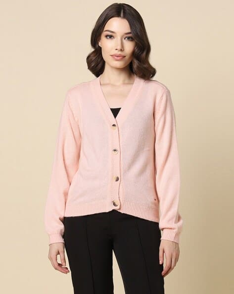Buy Peach Sweaters & Cardigans for Women by ALLEN SOLLY Online 