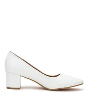allen solly Women Croc-Embossed Chunky-Heeled Shoes-picture-11