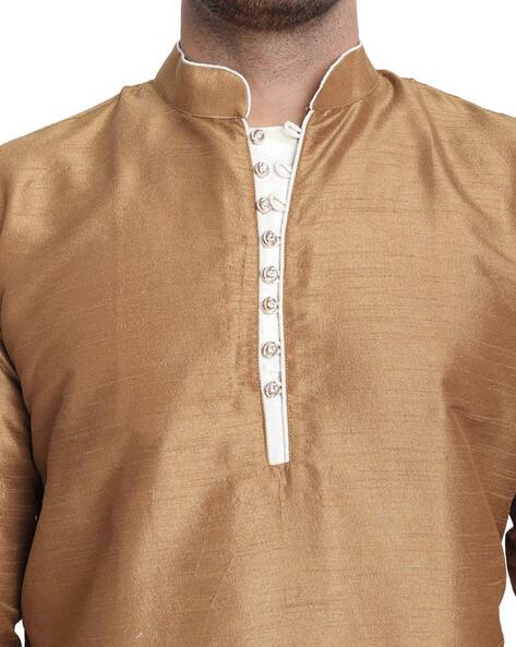 Buy Brown 2 Piece Ethnic Suit for Men by SKAVIJ Online Ajio