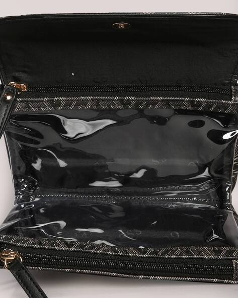 Boutique CHLOE Black patent leather and suede evening clutch bag with  Swarovski crystal