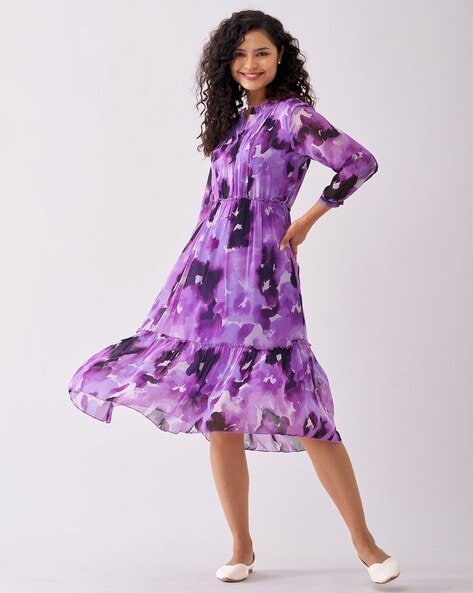 Purple store flare dress